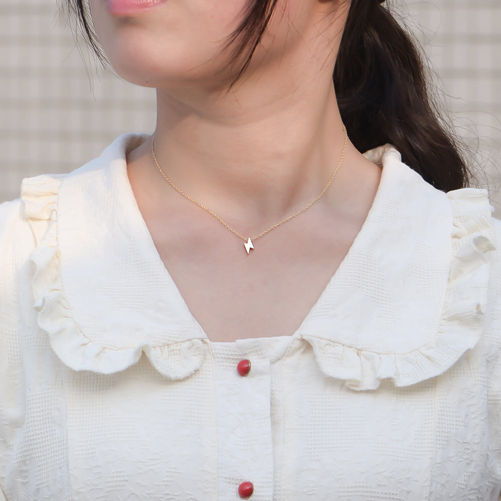Trendy Gold Plated Lightning Necklace