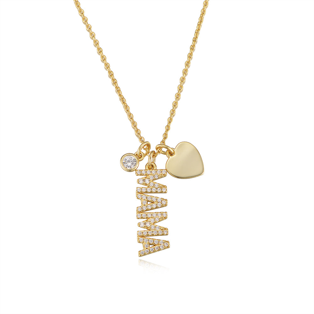 Mama Charms Heart Pendant Necklace