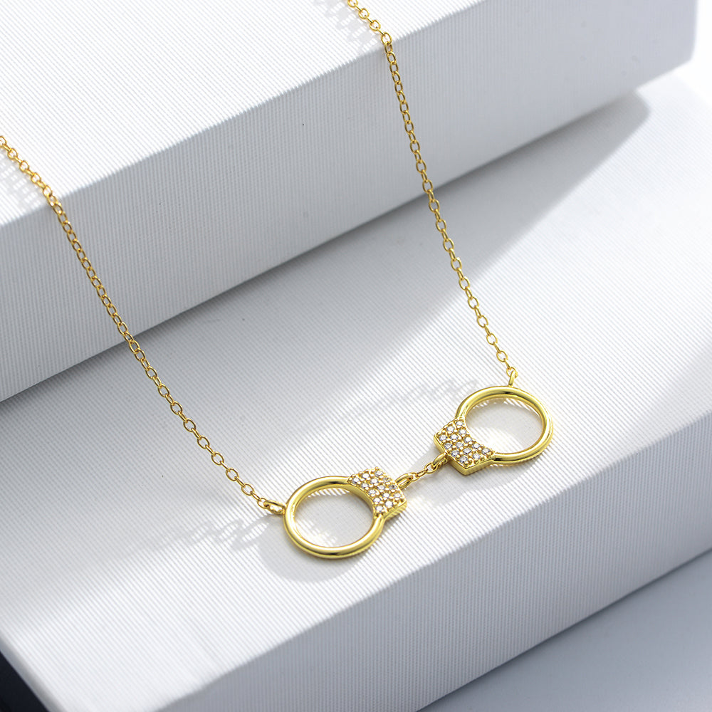 Unique Design Handcuffs Pendant Love Jewelry Necklace