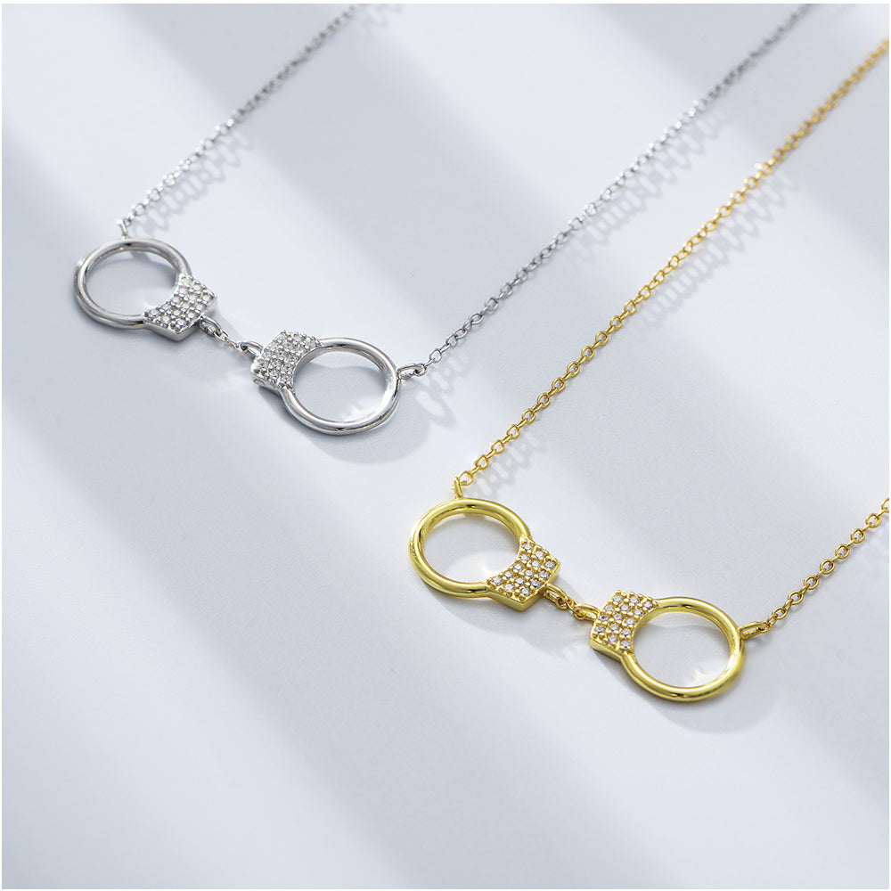 Unique Design Handcuffs Pendant Love Jewelry Necklace