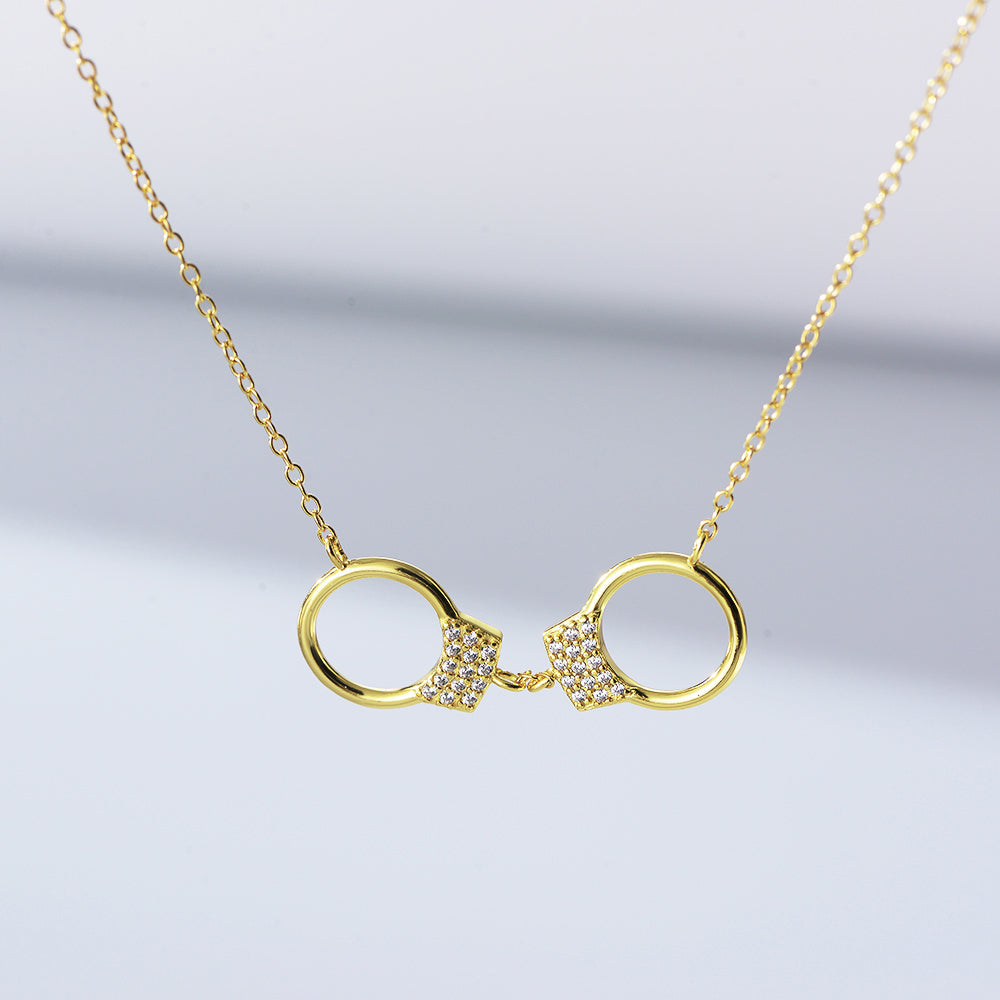 Unique Design Handcuffs Pendant Love Jewelry Necklace