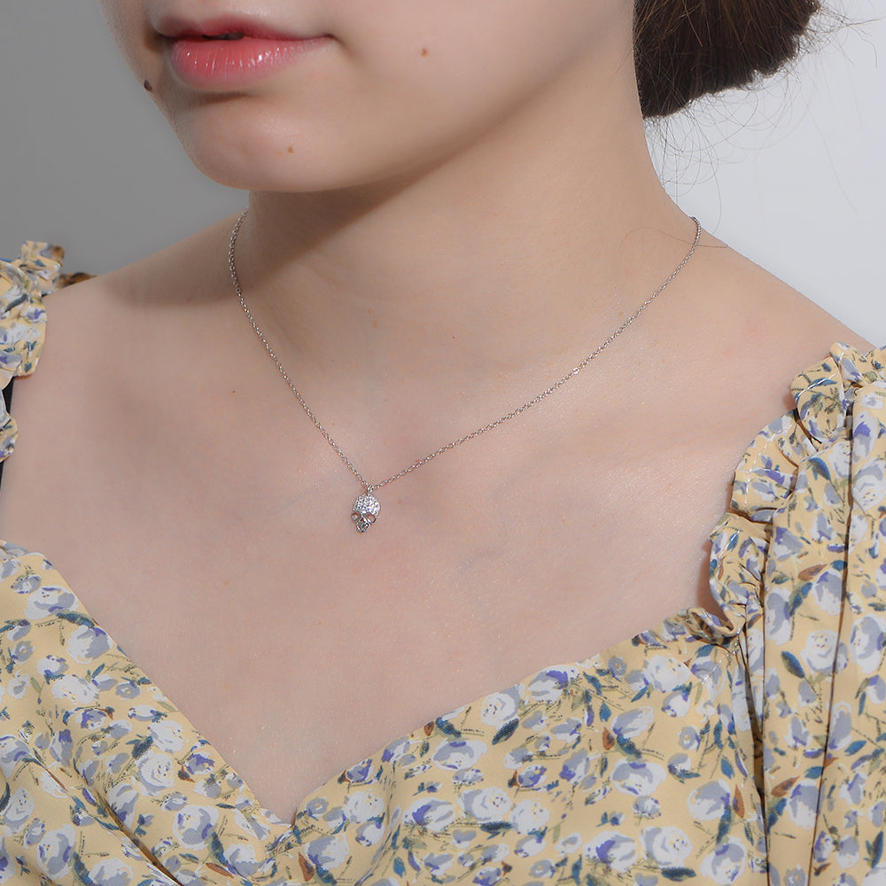 Fashion  Diamond-Studded Skull Pendant Necklace Hip Hop Clavicle Chain