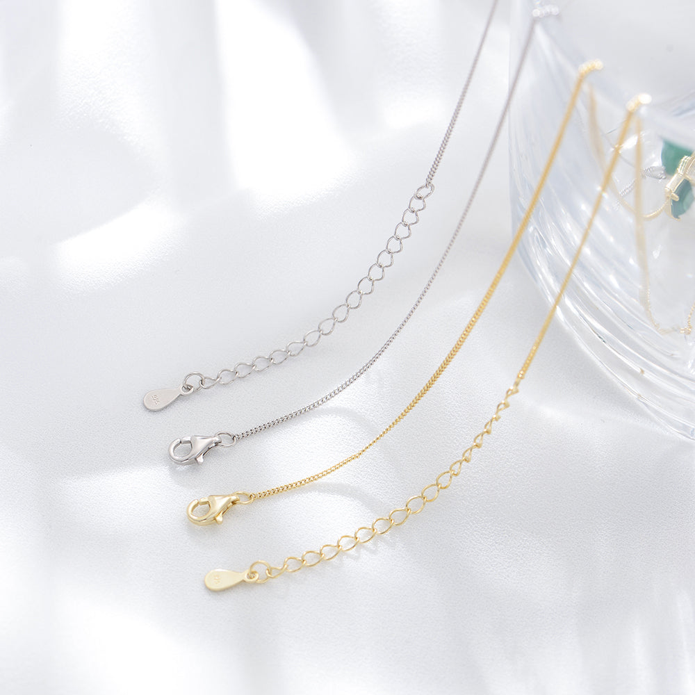 Rectangle Emerald Birthstone Necklace