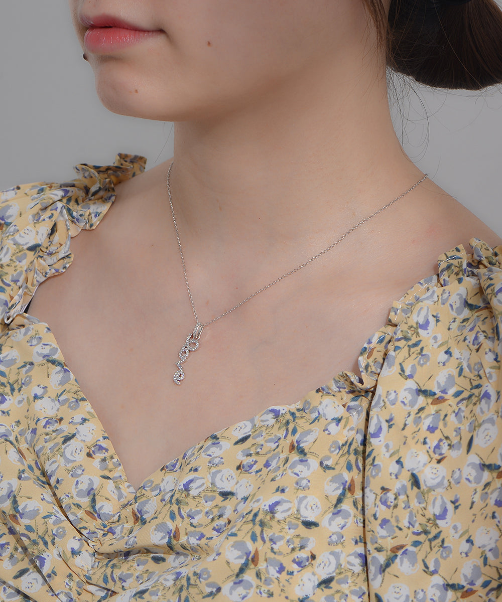 Unique Necklace Micro Zircon Romantic Love Letter Pendant Necklace