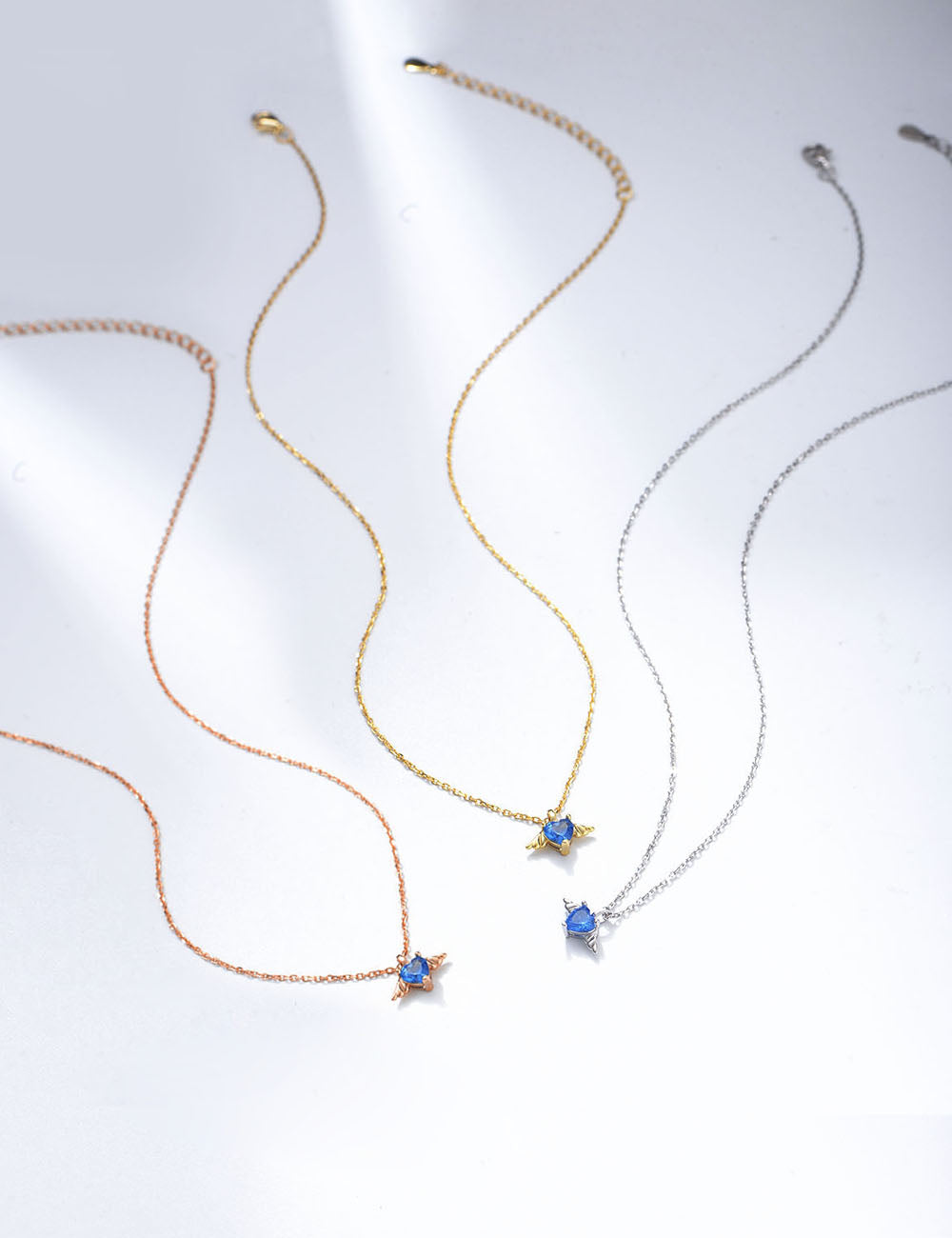 Angel Wing Heart Love Cubic Zirconia Pendant Necklace