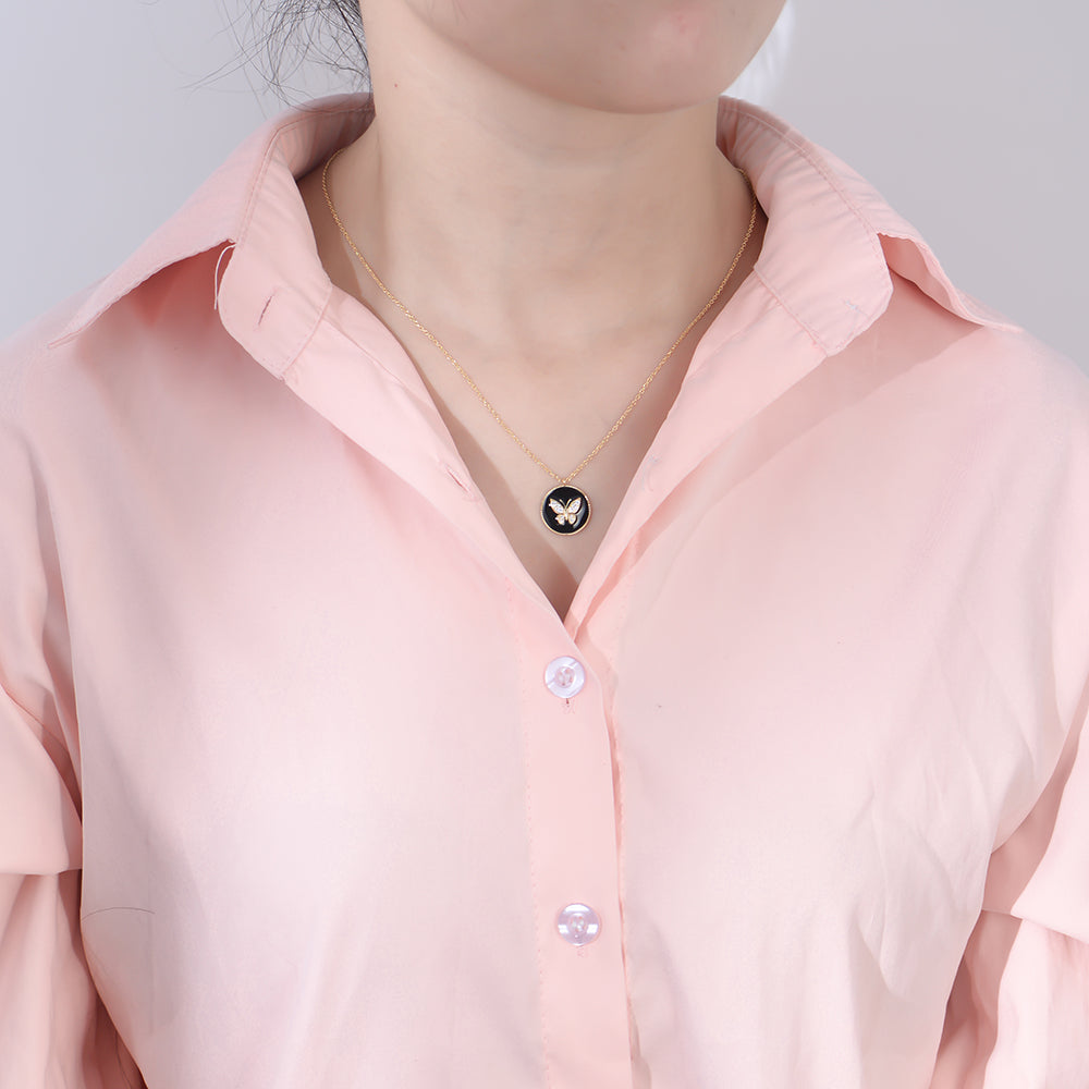 Women Jewelry Necklace Butterfly Enamel Charm Necklace