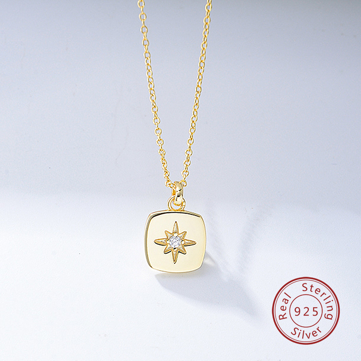 Square Star Pendant Necklace