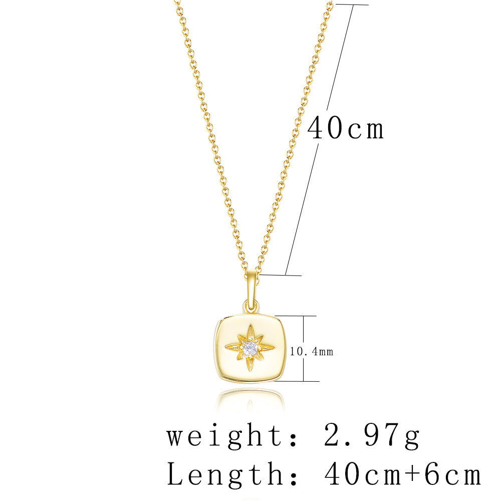 Square Star Pendant Necklace