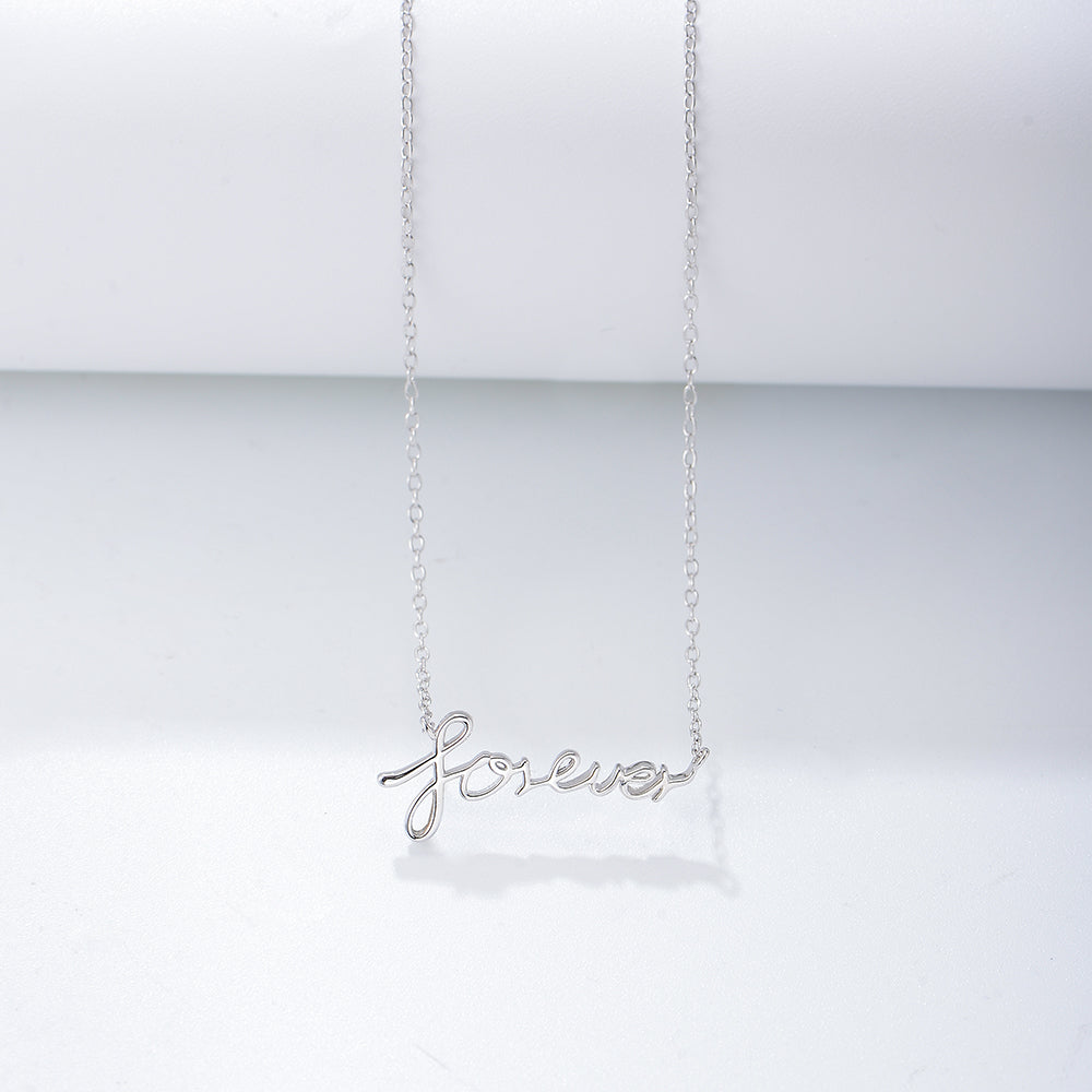 925 Sterling Silver Gold Plated Forever Necklace