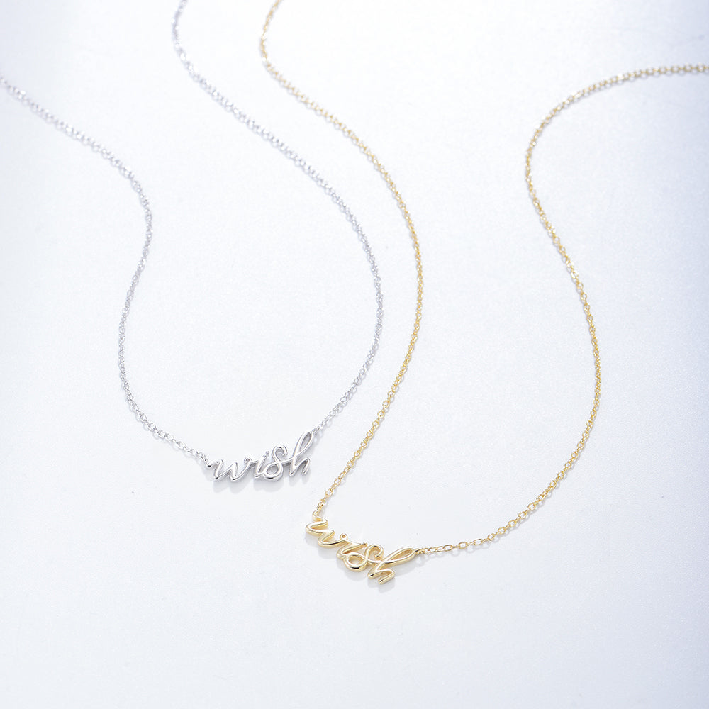 Fashion Letter Name Minimalist Clavicle Wish Necklace