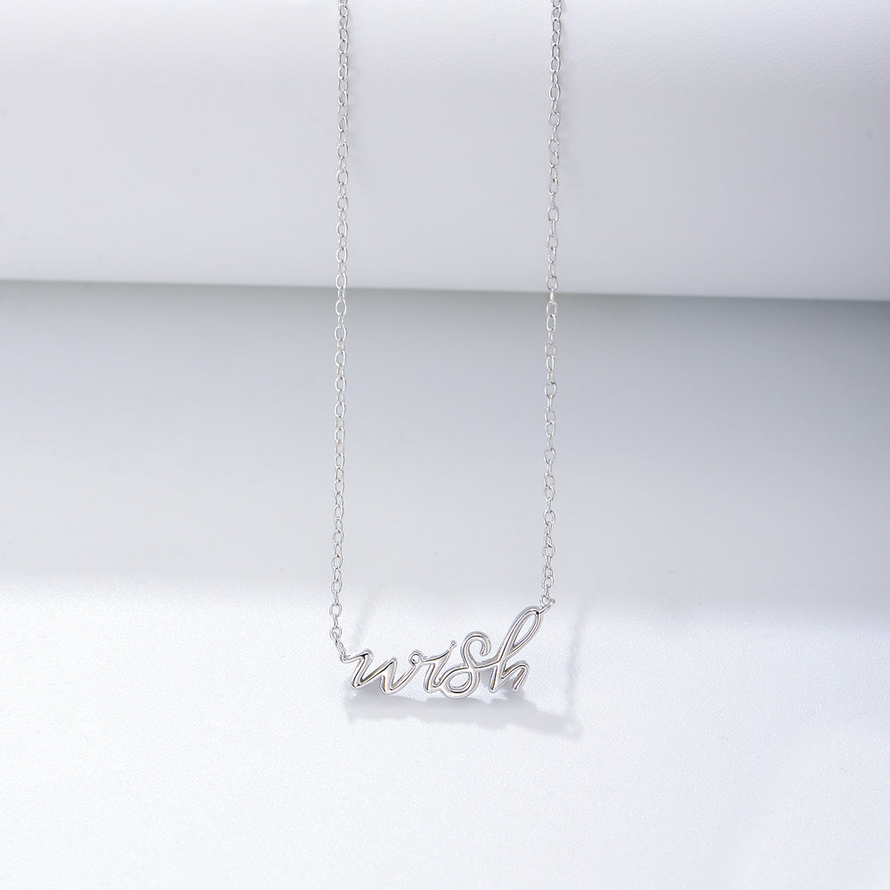 Fashion Letter Name Minimalist Clavicle Wish Necklace