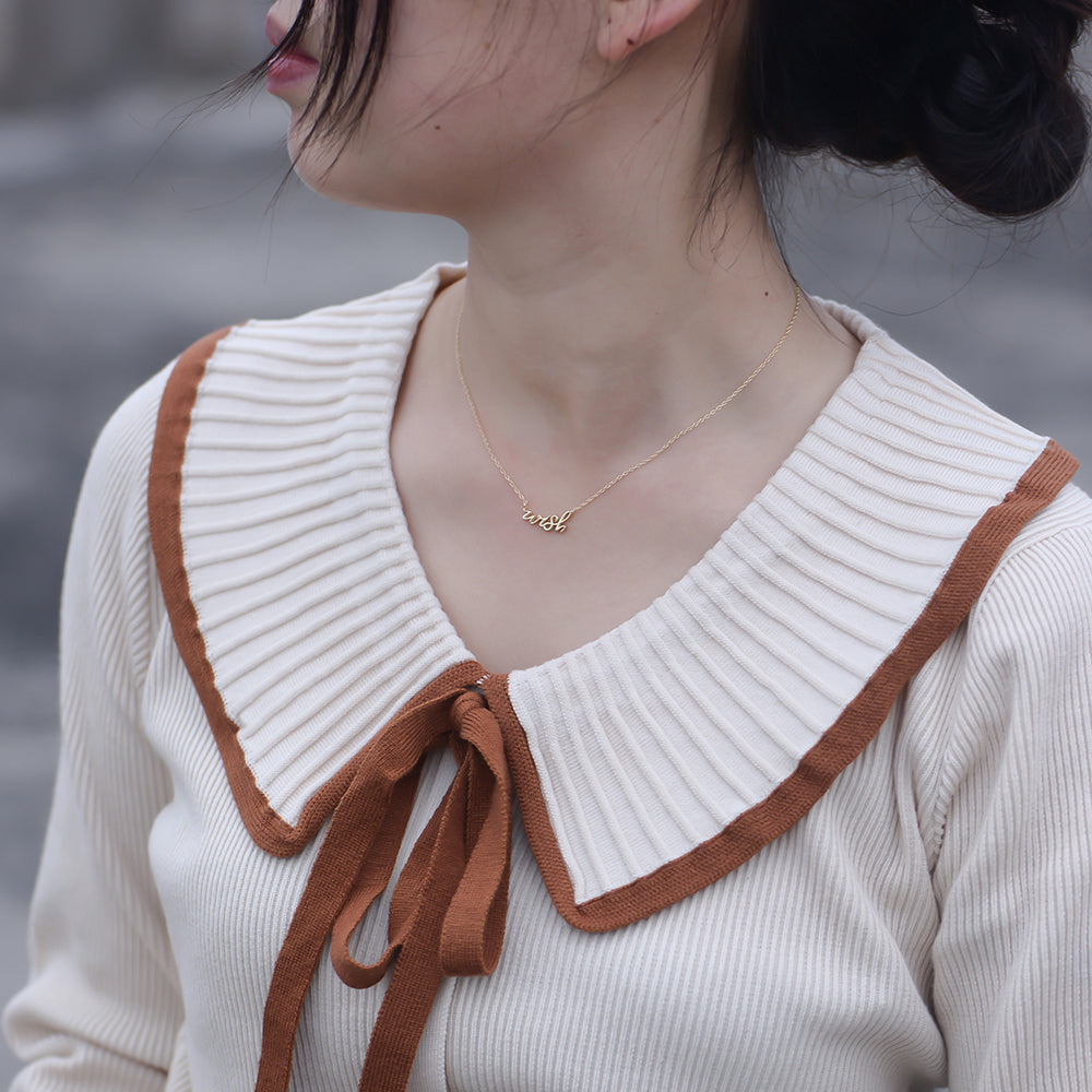 Fashion Letter Name Minimalist Clavicle Wish Necklace