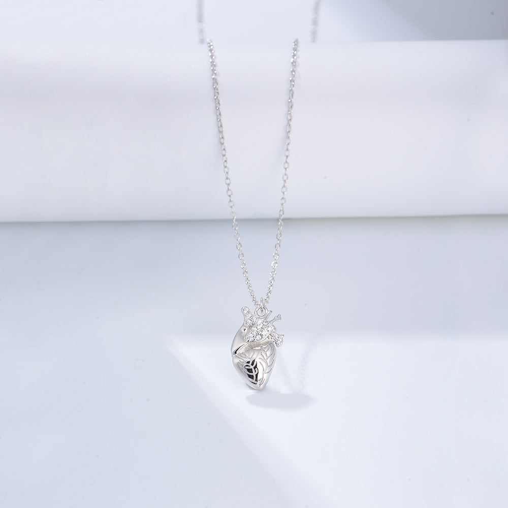 Personalize Couple Heart Rectangle Pendant Necklace 925 Sterling Silver Necklace