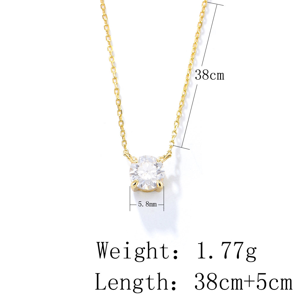 Hot 14K Gold Plated CZ  Diamond Cubic Zircon Pendant Necklace
