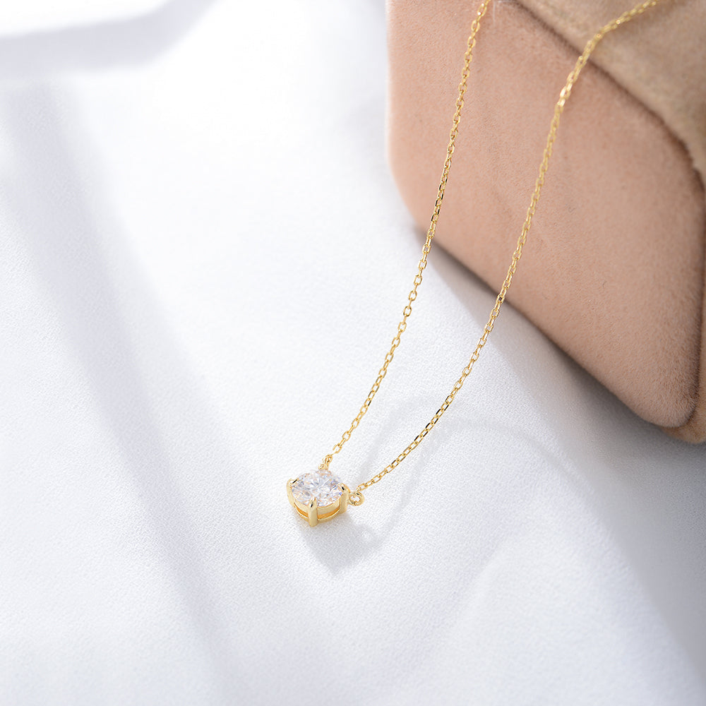 Hot 14K Gold Plated CZ  Diamond Cubic Zircon Pendant Necklace