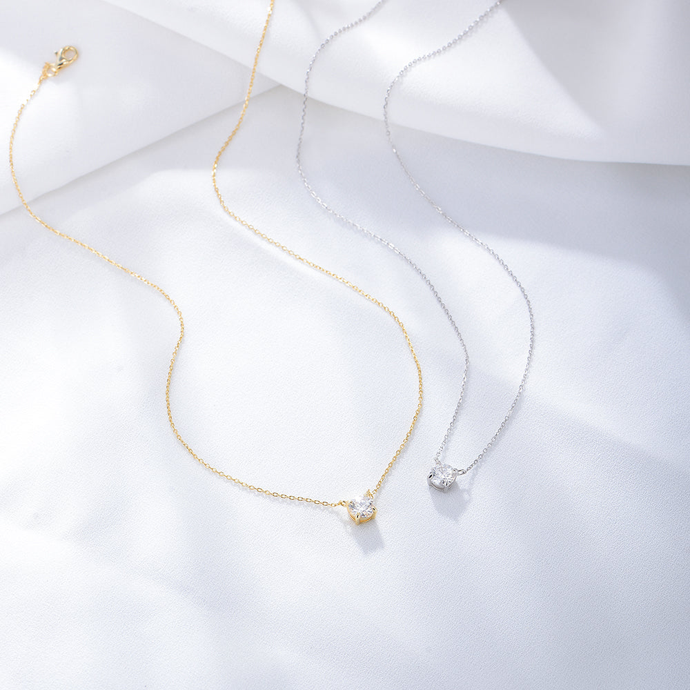 Hot 14K Gold Plated CZ  Diamond Cubic Zircon Pendant Necklace