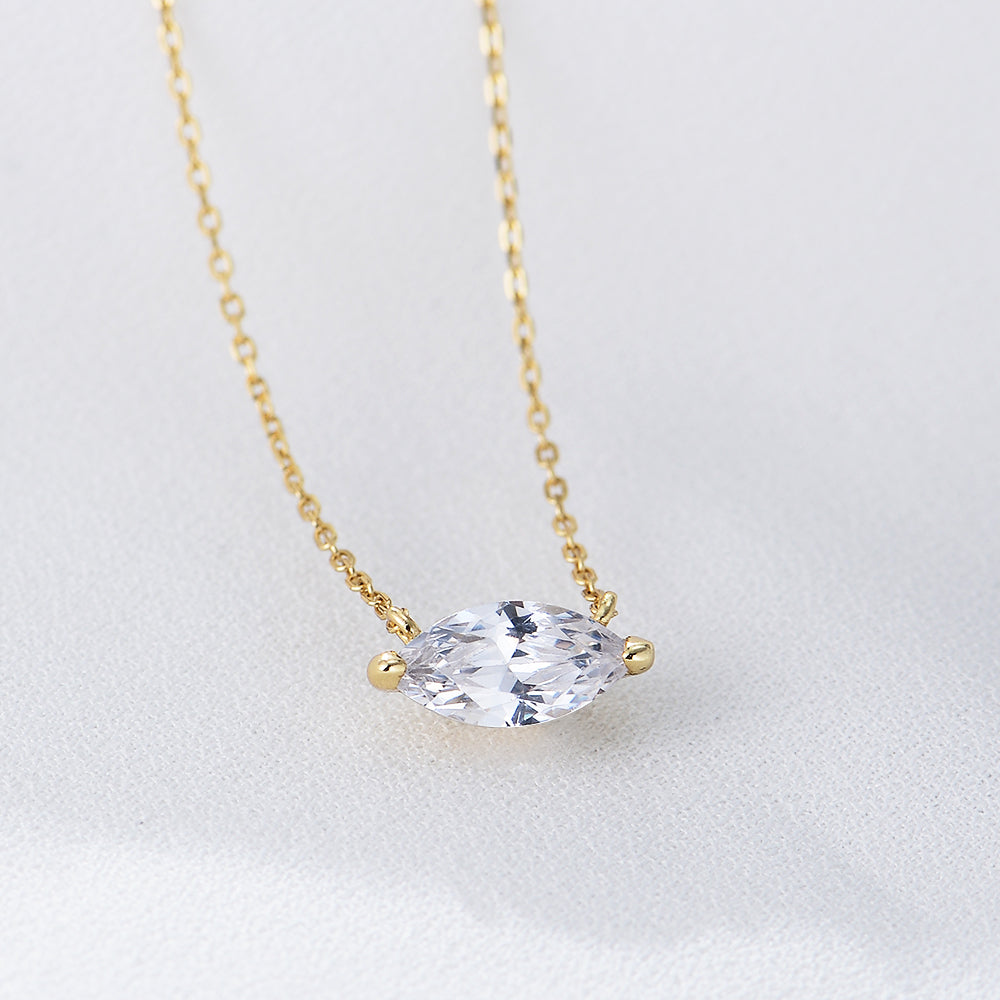 Fashion Jewelry Marquise Crystal Diamond Zirconia Pendant Necklace