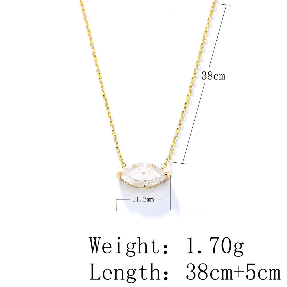 Fashion Jewelry Marquise Crystal Diamond Zirconia Pendant Necklace