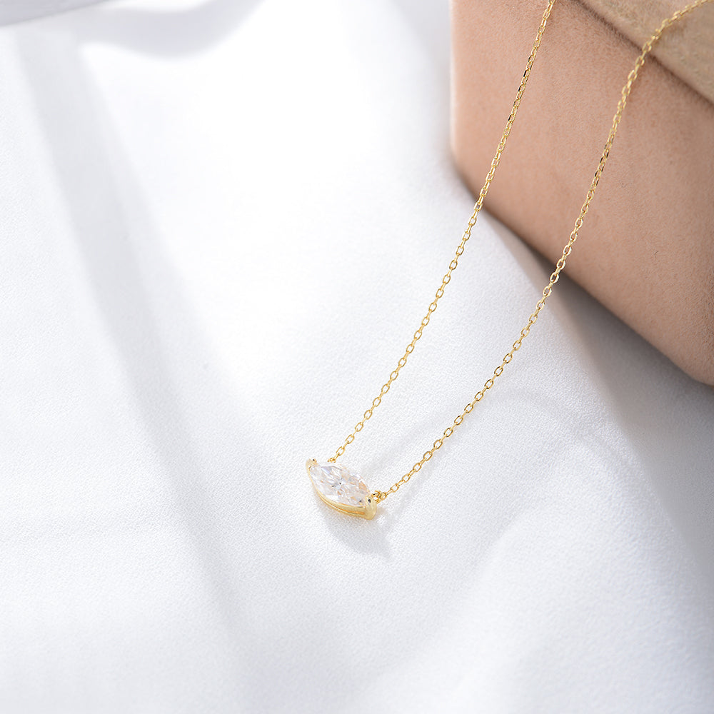 Fashion Jewelry Marquise Crystal Diamond Zirconia Pendant Necklace