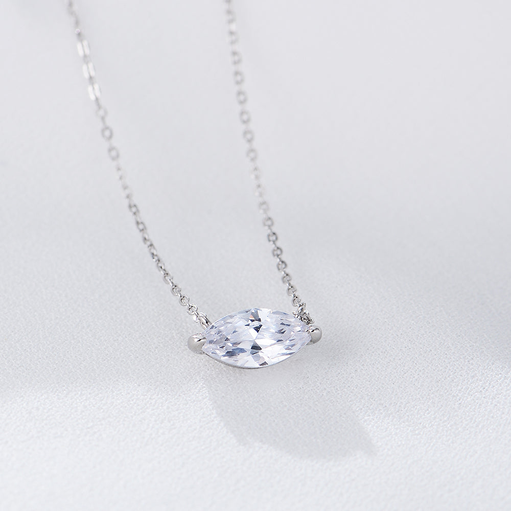Fashion Jewelry Marquise Crystal Diamond Zirconia Pendant Necklace
