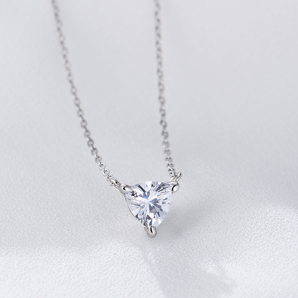 Cubic Zirconia Heart Pendant Necklace Jewelry
