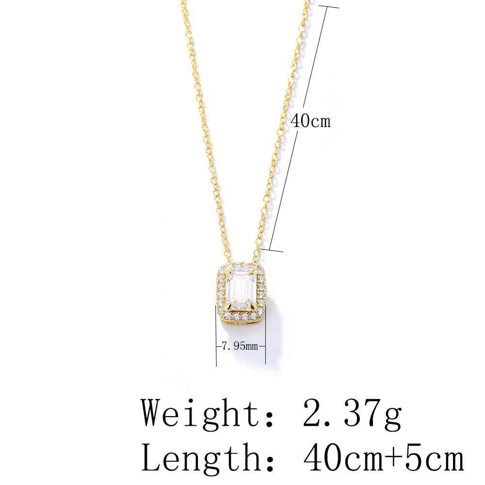 Wedding Necklace Jewelry Set Shiny Cubic Zircon Diamond Pendant Necklace