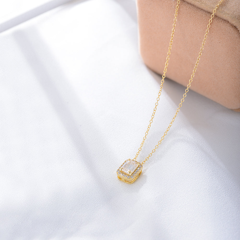 Wedding Necklace Jewelry Set Shiny Cubic Zircon Diamond Pendant Necklace