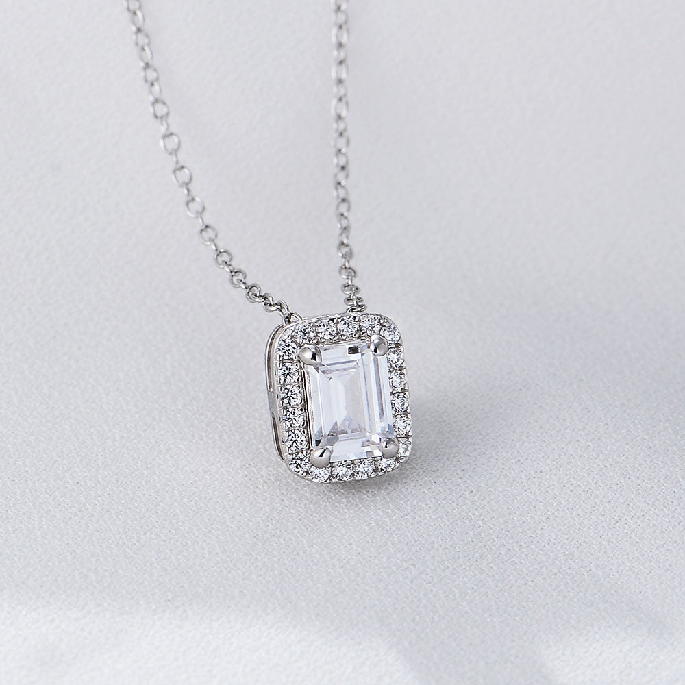 Wedding Necklace Jewelry Set Shiny Cubic Zircon Diamond Pendant Necklace
