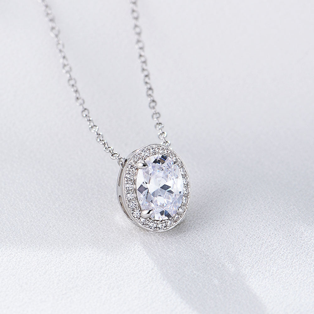 Hot Classic Bridal Wedding Cubic Zirconia Diamond Necklace