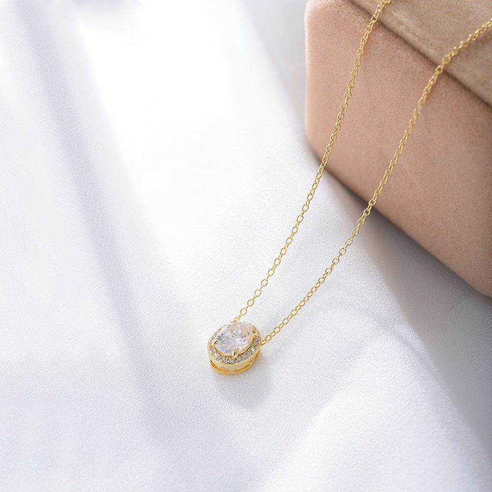 Hot Classic Bridal Wedding Cubic Zirconia Diamond Necklace