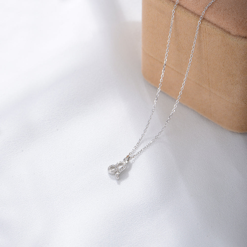 Simple CZ Twelve Constellation Pendant Necklace