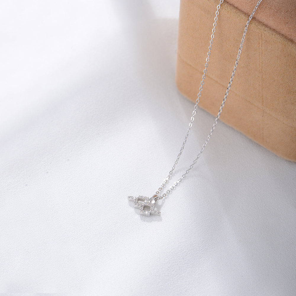 Simple CZ Twelve Constellation Pendant Necklace