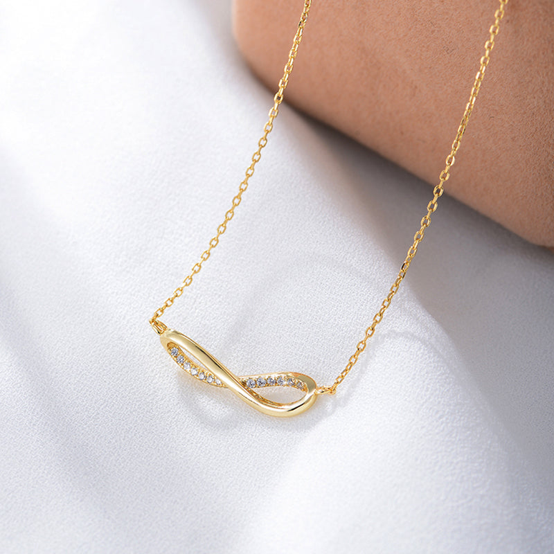 Elegant Fashion Zircon Infinity Eternity Necklace
