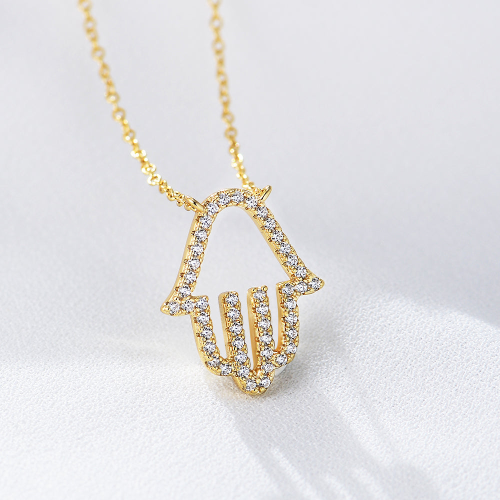 Turkish Hamsa Hand Pendant Necklace