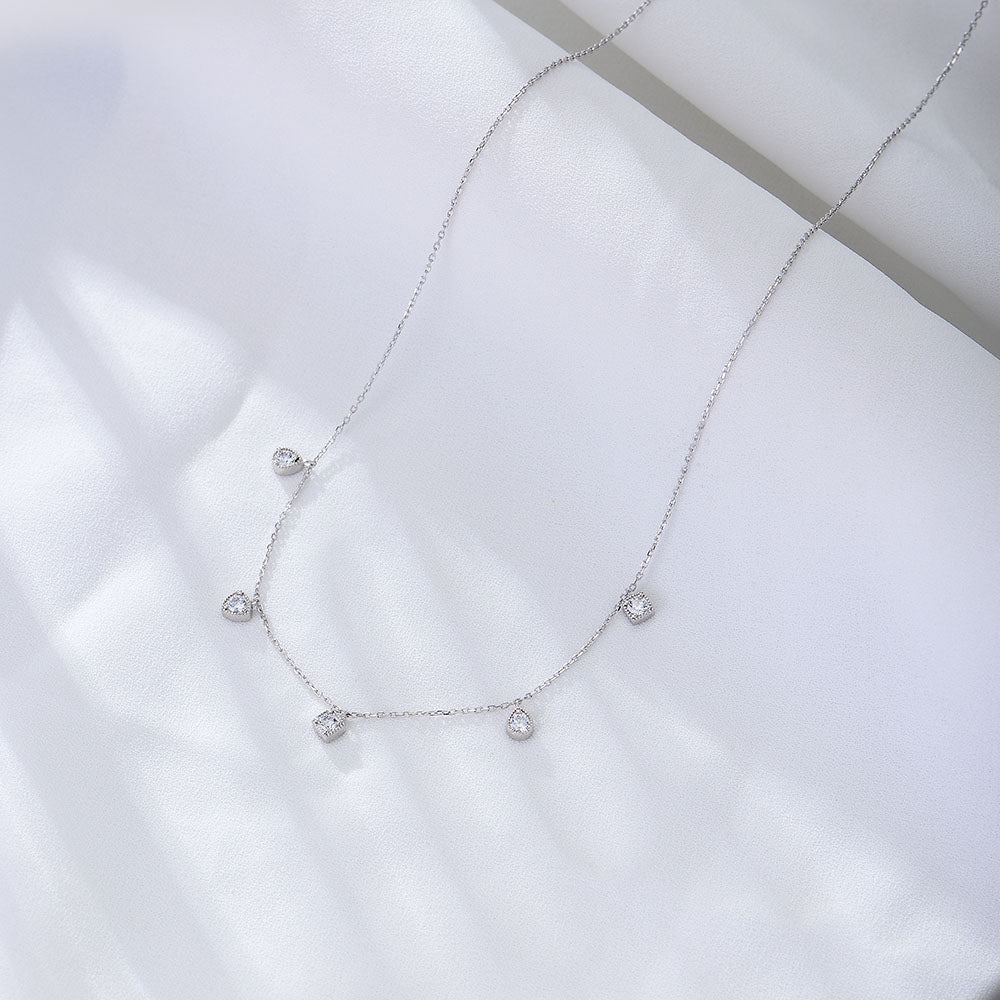 Tiny Multi-Charms Choker Geometric Zircon Necklace