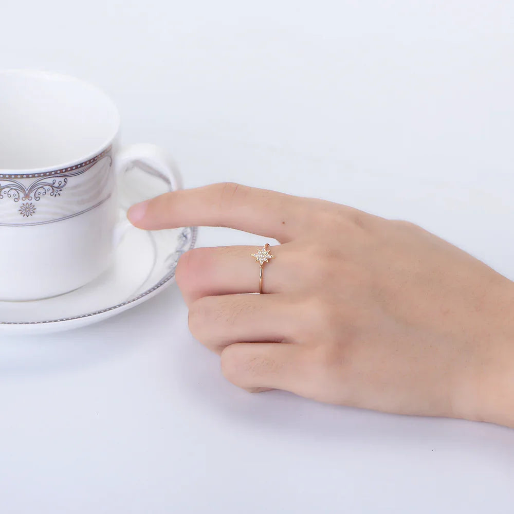 Prong Setting CZ Star Ring