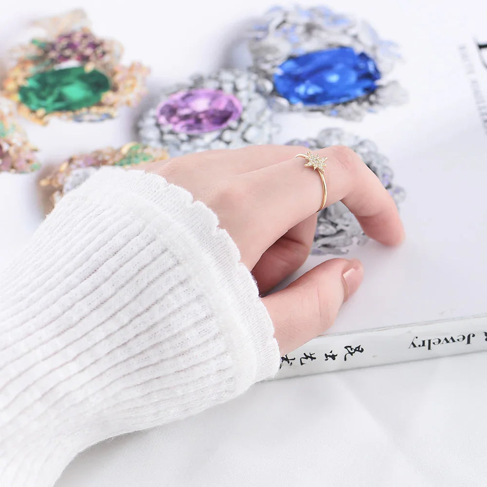 Prong Setting CZ Star Ring