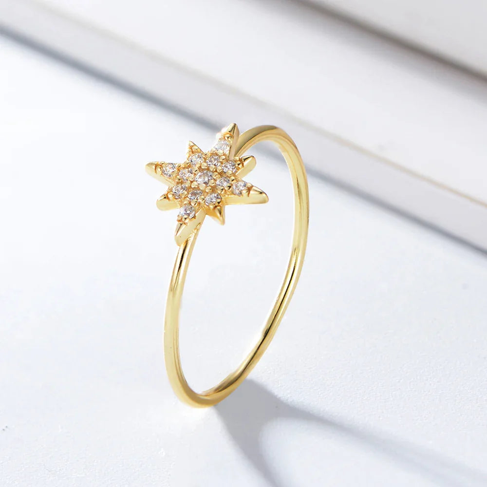 Prong Setting CZ Star Ring