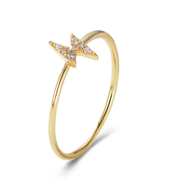 Classic CZ Lightning Ring For Girls