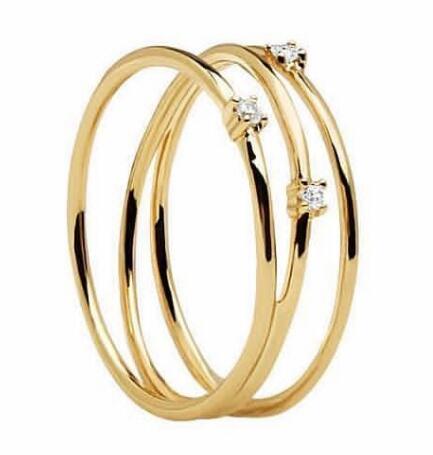 Fine Jewellery Triple Ring Set Women Round White CZ Rings