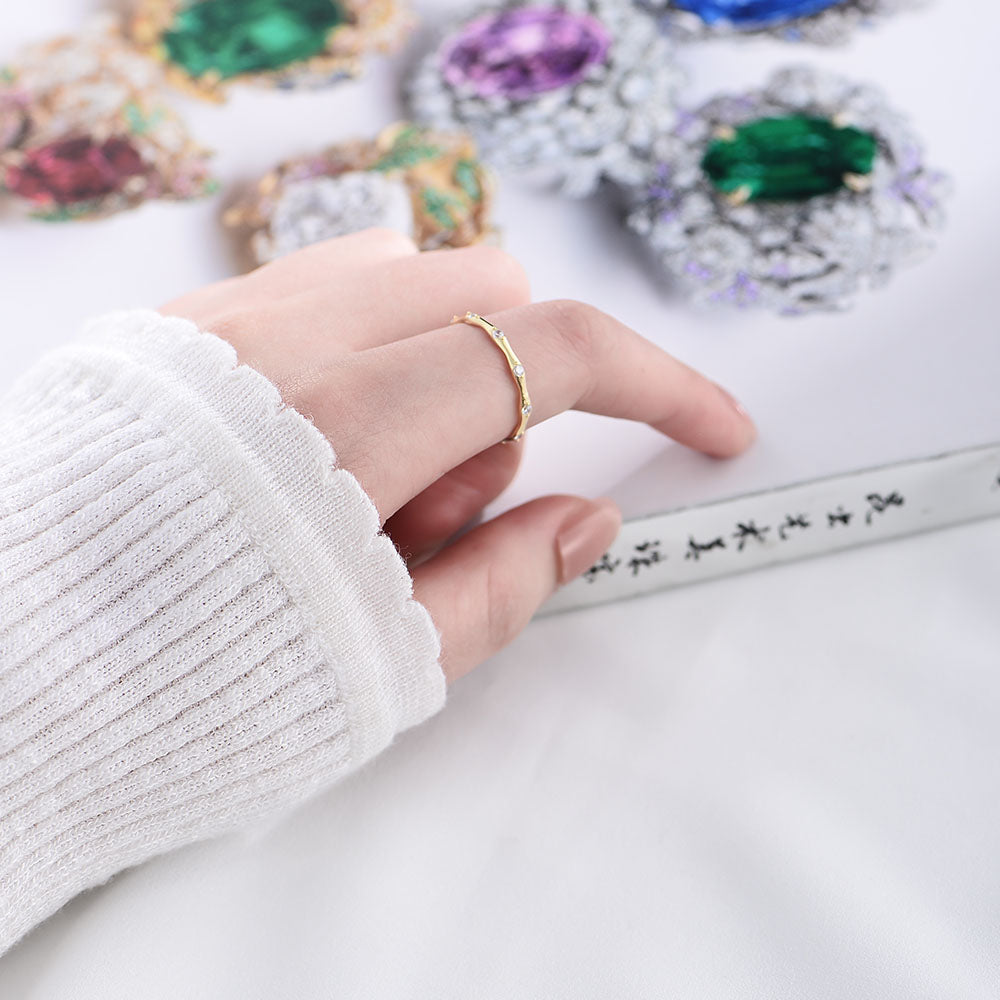 Fashion Jewelry Women Zirconia Band Ring