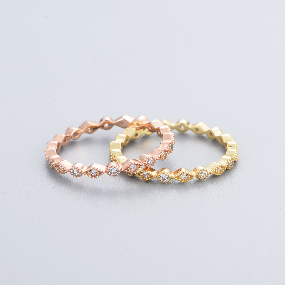 High Quality 925 Sterling Silver Luxury White Zircon Ring