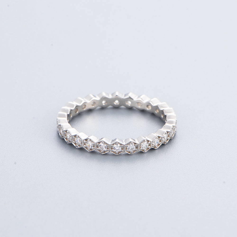 Trendy CZ Eternity Ring Jewelry