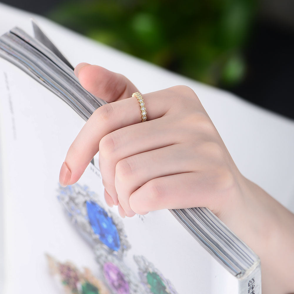 Trendy CZ Eternity Ring Jewelry