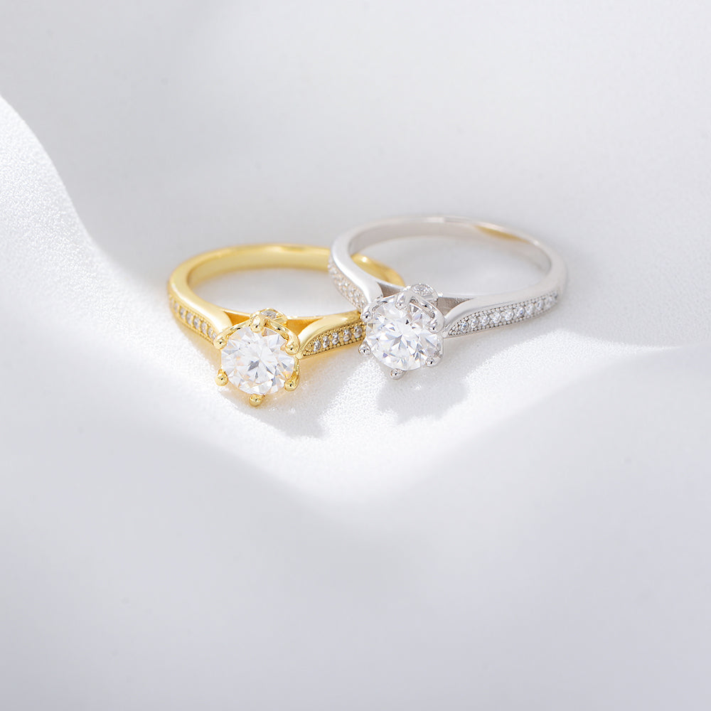 Vintage Engagement WeddingCZ Diamond Ring