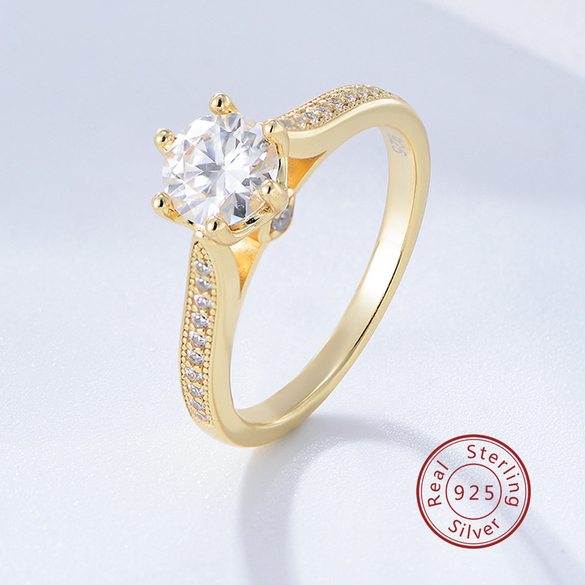 Vintage Engagement WeddingCZ Diamond Ring