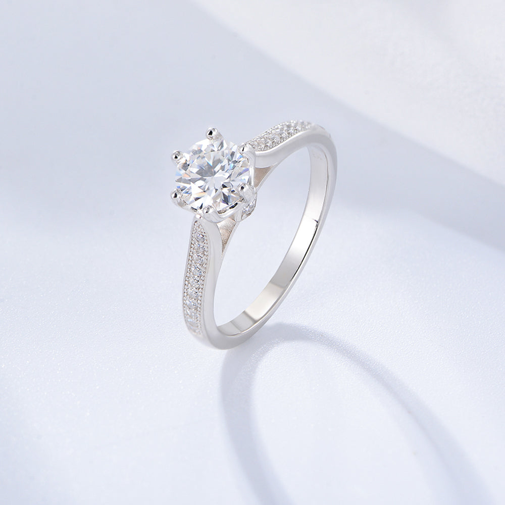 Vintage Engagement WeddingCZ Diamond Ring
