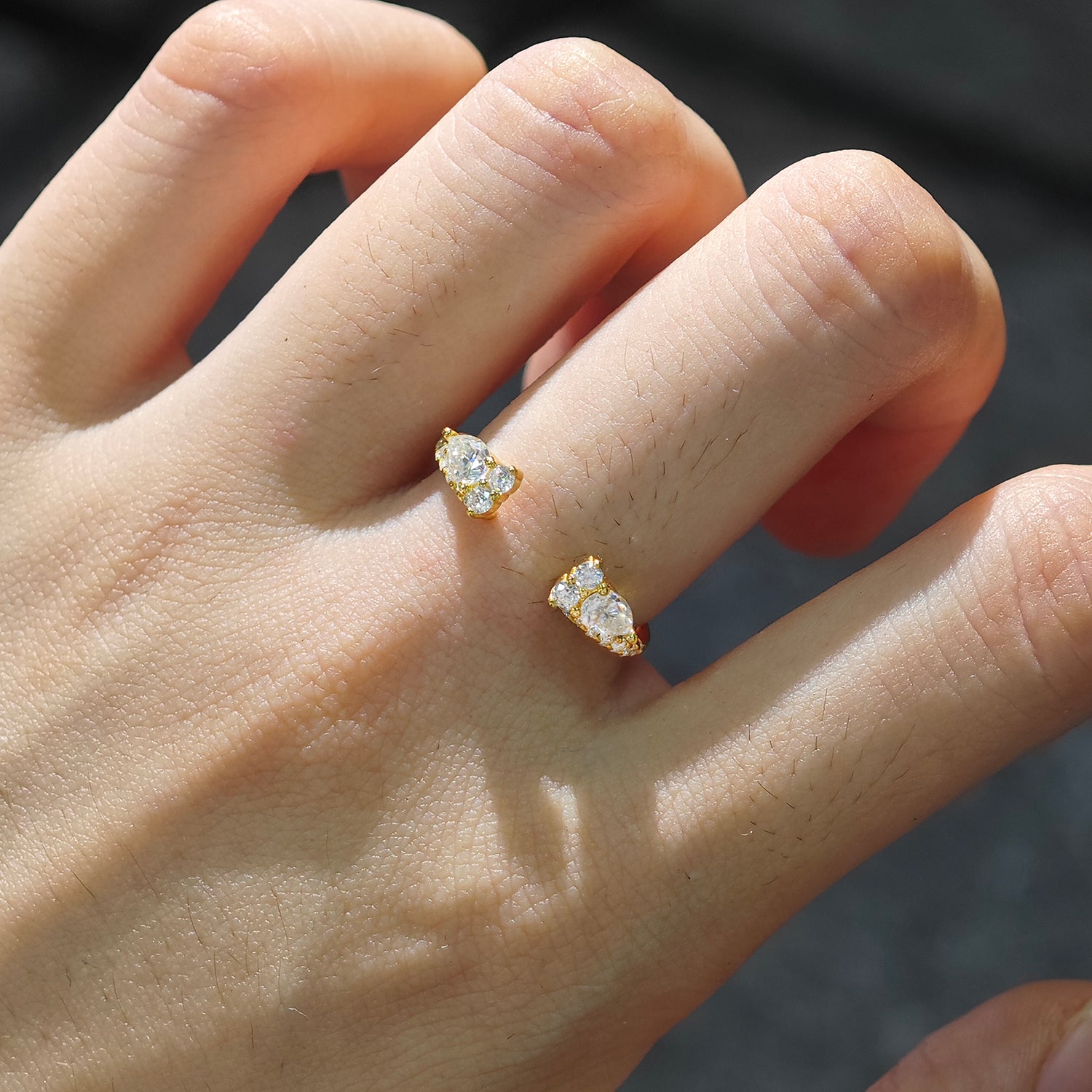 Polished Smooth Band Four-Prong Oval Cut Solitaire Moissanite Ring Set