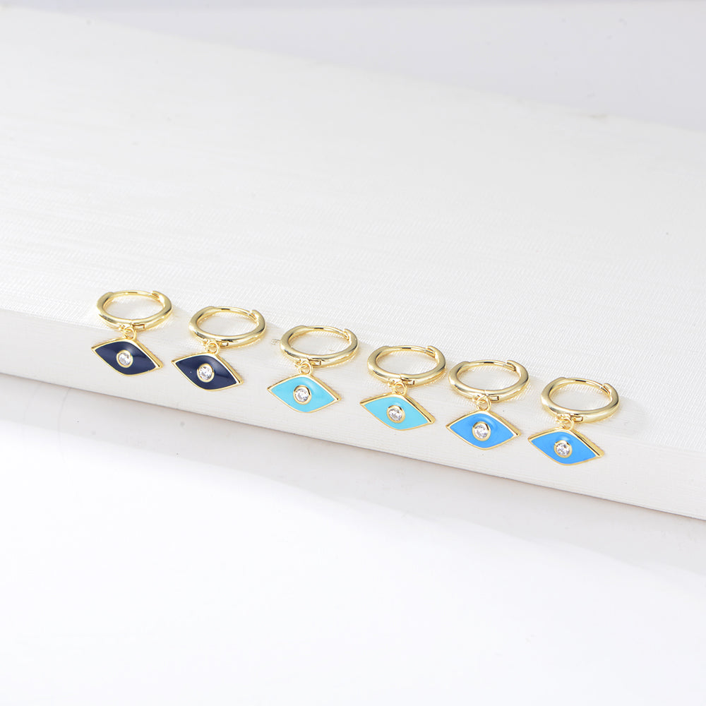 High Quality Jewelry Dainty Enamel Eye Earring