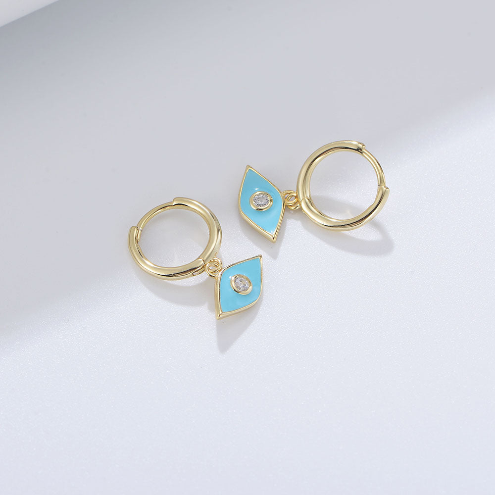High Quality Jewelry Dainty Enamel Eye Earring